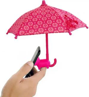 XDeer Handy-Regenschirm für Sonnenschirm – Mini-Regenschirm für Handy Handy-Halterung, (mit universell verstellbarem Schweinchen-Saugnapf-Ständer)