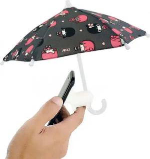 XDeer Handy-Regenschirm für Sonnenschirm – Mini-Regenschirm für Handy Handy-Halterung, (mit universell verstellbarem Schweinchen-Saugnapf-Ständer)