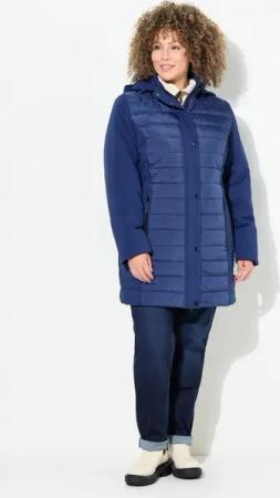 Ulla Popken Steppjacke HYPRAR Hybridjacke Stepp/Softshell Stehkragen