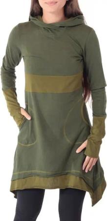 PUREWONDER Zipfelkleid Elfenkleid aus Jersey mit Zipfelkapuze Ganzjahreskleid