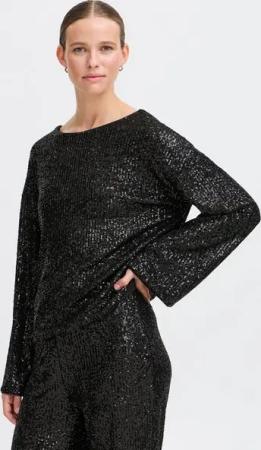 b.young Longsleeve BYSOLIA LS TOP - modernes langarm Pailettenshirt
