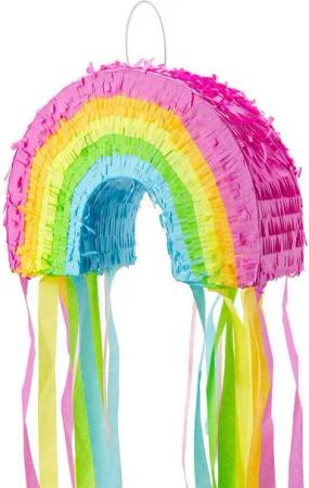 partydeco Pinata, Piñata 20x30x10cm Regenbogen zum Befüllen Bunt