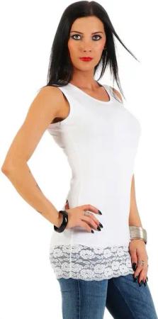 Mellice Longshirt Damen Longshirt Long Top mit Spitze