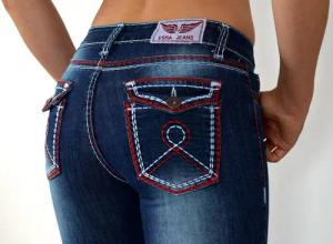 ESRA Straight-Jeans Damen Straight Jeans mit Kontrastnähten Hoch Bund bis Übergröße J755 High Waist Straight Jeans Damen mit dicker Naht Stretch Jeans Regular