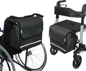 Seniori Aufbewahrungstasche SENIORI Rollator / Rollstuhl Tasche Rollatortasche Rollstuhltasche, 3. Grau_Classic