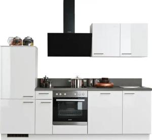 KOCHSTATION Küchenzeile KS-Scafa, vormontiert, mit höhenverstellbaren Füßen, vormontiert, mit, Soft-Close, wahl. mit E-Geräten inkl. Geschirrspüler, Breite 260 cm