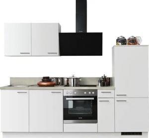 KOCHSTATION Küchenzeile KS-Scafa, vormontiert, mit höhenverstellbaren Füßen, vormontiert, wahlweise mit E-Geräten, mit Soft-Close, Breite 260 cm