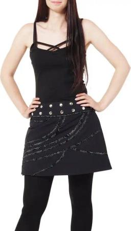 PUREWONDER Wickelrock Damen Rock mit Druckknöpfen Sk259 Baumwolle Einheitsgröße