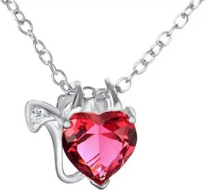 Schmuck-Elfe Kette mit Anhänger DEVIL HEART, 925 Silber