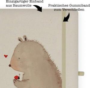 Mr. & Mrs. Panda Notizbuch Bär mit Marienkäfer - Transparent - Geschenk, Tagebuch, Das Leben ist