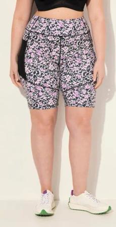Ulla Popken Leggings Leggings-Shorts schnelltrocknend Lochmuster Tasche