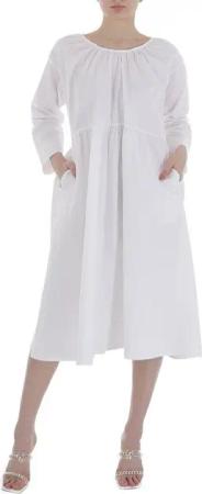 Ital-Design Sommerkleid Damen Boho/Hippie Sommerkleid in Weiß