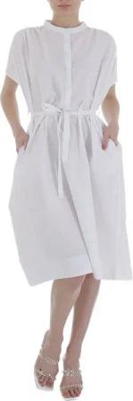 Ital-Design Sommerkleid Damen Freizeit Sommerkleid in Weiß