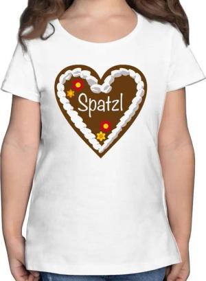 Shirtracer T-Shirt Lebkuchenherz Spatzl Mode für Oktoberfest Kinder Outfit