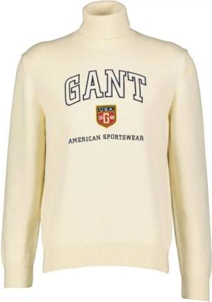 Gant Strickpullover Herren Rollkragenpullover GRAPHIC TURTLENECK (1-tlg)