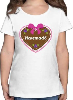 Shirtracer T-Shirt Herzmadl mit Lebkuchenherz Mode für Oktoberfest Kinder Outfit