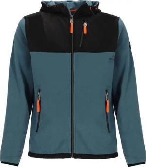 Coastguard Fleecejacke Herren Jacke Fleece mit angeschnittener Kapuze im modernen Materialmix