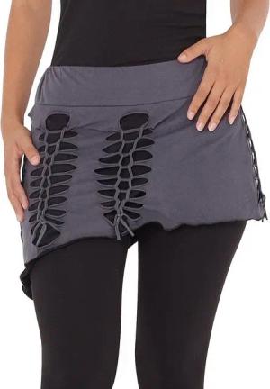 PUREWONDER Zipfelrock Rock Minirock sk273 Sommerrock mit Cut-Out-Flechtung