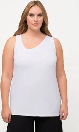 Ulla Popken Longtop Top Classic asymmetrischer V-Ausschnitt ärmellos