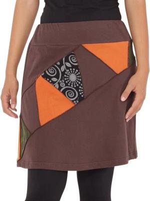PUREWONDER Jerseyrock Rock sk274 Sommerrock mit Patchwork