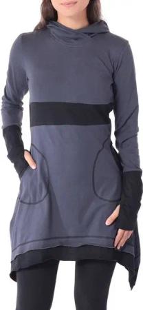 PUREWONDER Zipfelkleid Elfenkleid aus Jersey mit Zipfelkapuze Ganzjahreskleid
