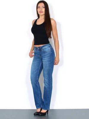 ESRA Straight-Jeans High Waist Straight Fit Jeans Damen Gerader Schnitt bis Übergröße G1 Stretch Jeans Damen High Waist Hose Damen Jeans Straight Hose Regular