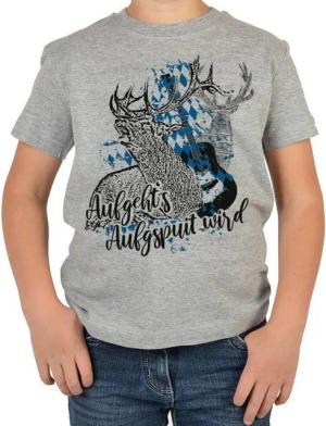 Tini - Shirts T-Shirt Hirsch Motiv Blasmusik Kinder Blaskapelle Motiv Shirt Volksfest : Auf geht´s Aufgspuit wird
