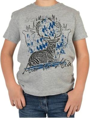 Tini - Shirts T-Shirt Trachten Shirt Kinder Volksfest Bayrisches Trachten-Motiv Hirsch Shirt : Mia san Mia
