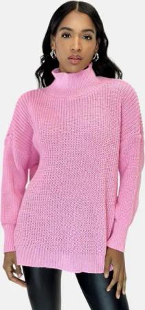 Elara Strickpullover Elara Damen Strickpullover Hoherkragen (1-tlg)
