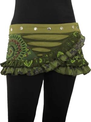 PUREWONDER Wickelrock Damen Rock mit Druckknöpfen sk27 kurz