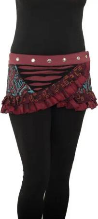 PUREWONDER Wickelrock Damen Rock mit Druckknöpfen sk27 kurz