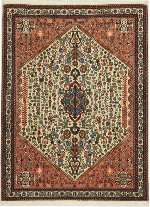Nain Trading Orientteppich Abadeh 105x139 Handgeknüpfter Orientteppich / Perserteppich, rechteckig, Höhe: 8 mm