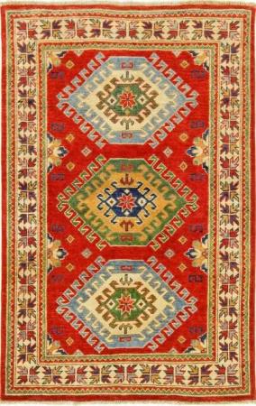 Nain Trading Orientteppich Kazak 98x158 Handgeknüpfter Orientteppich, rechteckig, Höhe: 5 mm
