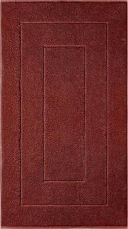 Lashuma Badematte London, Höhe 5 mm, schnell trocknend, Frottee, rechteckig, Badezimmermatte braun aus 100% Baumwolle 50x80 cm