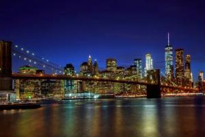Papermoon Fototapete "BROOKLYN BRIDGE-NEW YORK CITY SKYLINE"
