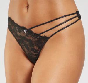 petite fleur gold String-Ouvert, aus filigraner Spitze mit edlen Zierbändern, Reizwäsche