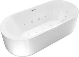 AcquaVapore Whirlpool-Badewanne freistehende Badewanne Wanne F26 170x80cm Whirlpool Luft & Wasser, (1-tlg)