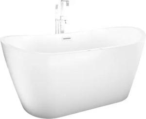 AcquaVapore Whirlpool-Badewanne freistehende Wanne F23 180cm Whirlpool Luft & Wasser Armatur AF05, (1-tlg)