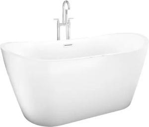 AcquaVapore Whirlpool-Badewanne freistehende Wanne F23 180cm Whirlpool Luft & Wasser Armatur AF03, (1-tlg)