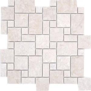 Mosani Bodenfliese Naturstein Mosaikfliesen Marmor elfenbein matt