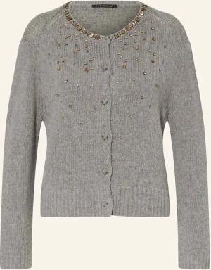 LUISA CERANO Strickjacke mit Alpaka und Schmucksteinen