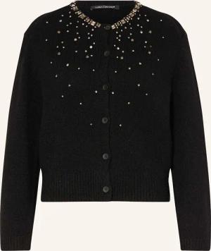 LUISA CERANO Strickjacke mit Alpaka und Schmucksteinen