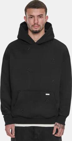 Dropsize Heavy Oversize Allover Embo Hoodie