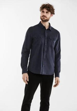 STREET ONE MEN Langarmhemd aus reiner Baumwolle