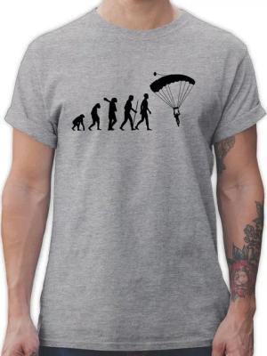 Shirtracer T-Shirt Fallschirmspringen Evolution Evolution Outfit