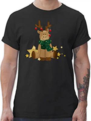Shirtracer T-Shirt süßer Elch Weihachten Kleidung