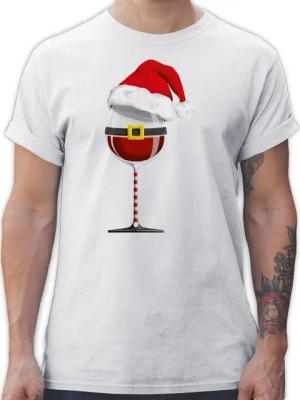 Shirtracer T-Shirt Weinachtsglas Weihachten Kleidung
