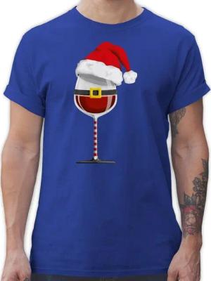 Shirtracer T-Shirt Weinachtsglas Weihachten Kleidung