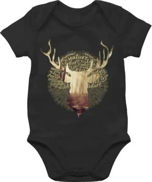 Shirtracer Shirtbody Hirsch Jäger Mode für Oktoberfest Baby Outfit