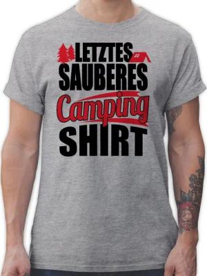 Shirtracer T-Shirt Letztes sauberes Camping Shirt schwarz Hobby Outfit